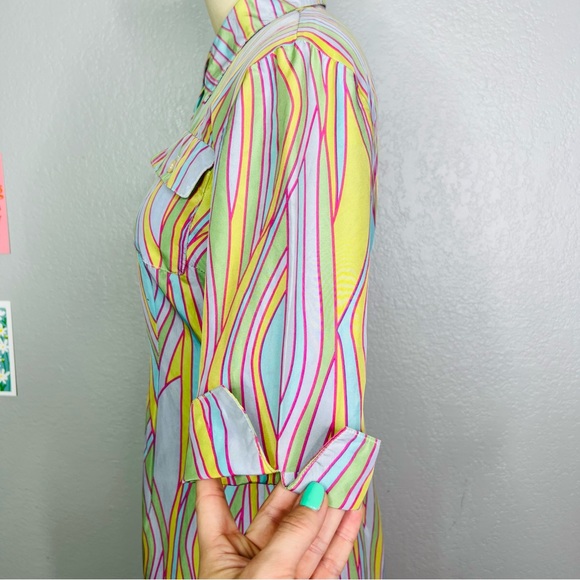 Anthropologie silk ultra rare vintage dress size xs - Picture 6 of 9